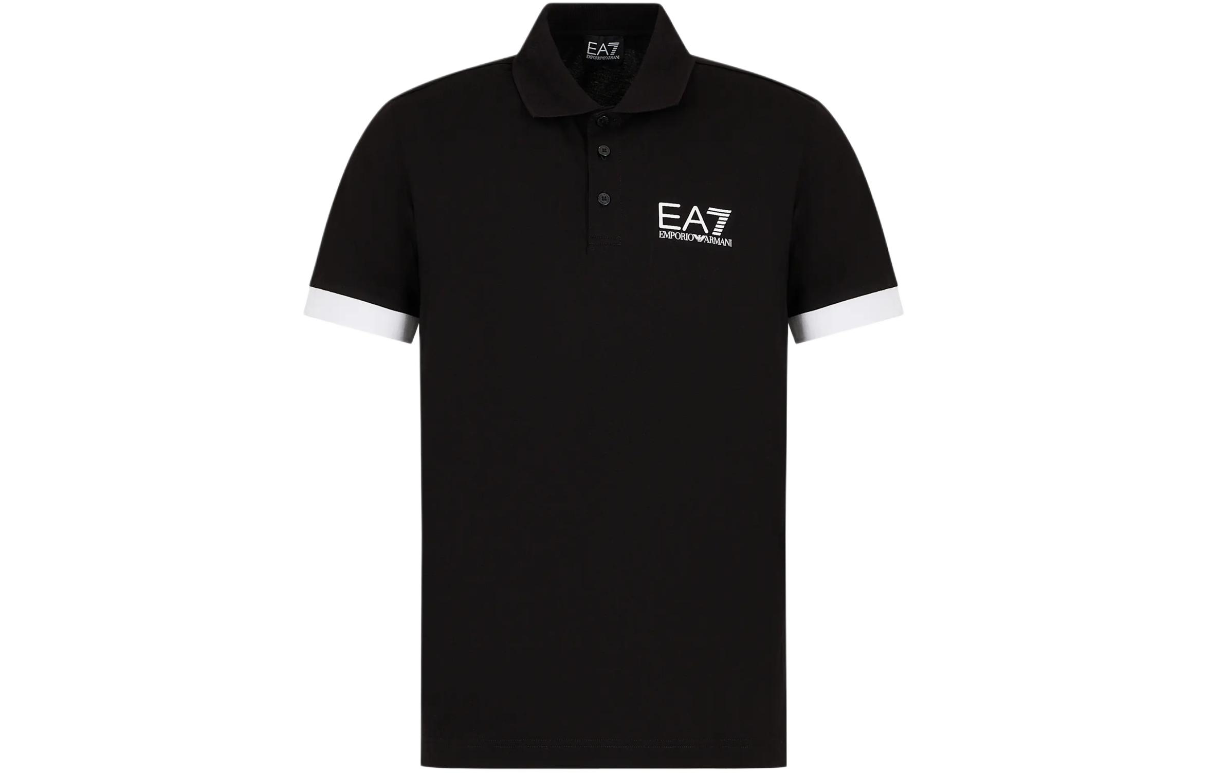 

EMPORIO ARMANI Поло EA7 SS24 мужское черное, Черный, EMPORIO ARMANI Поло EA7 SS24 мужское черное