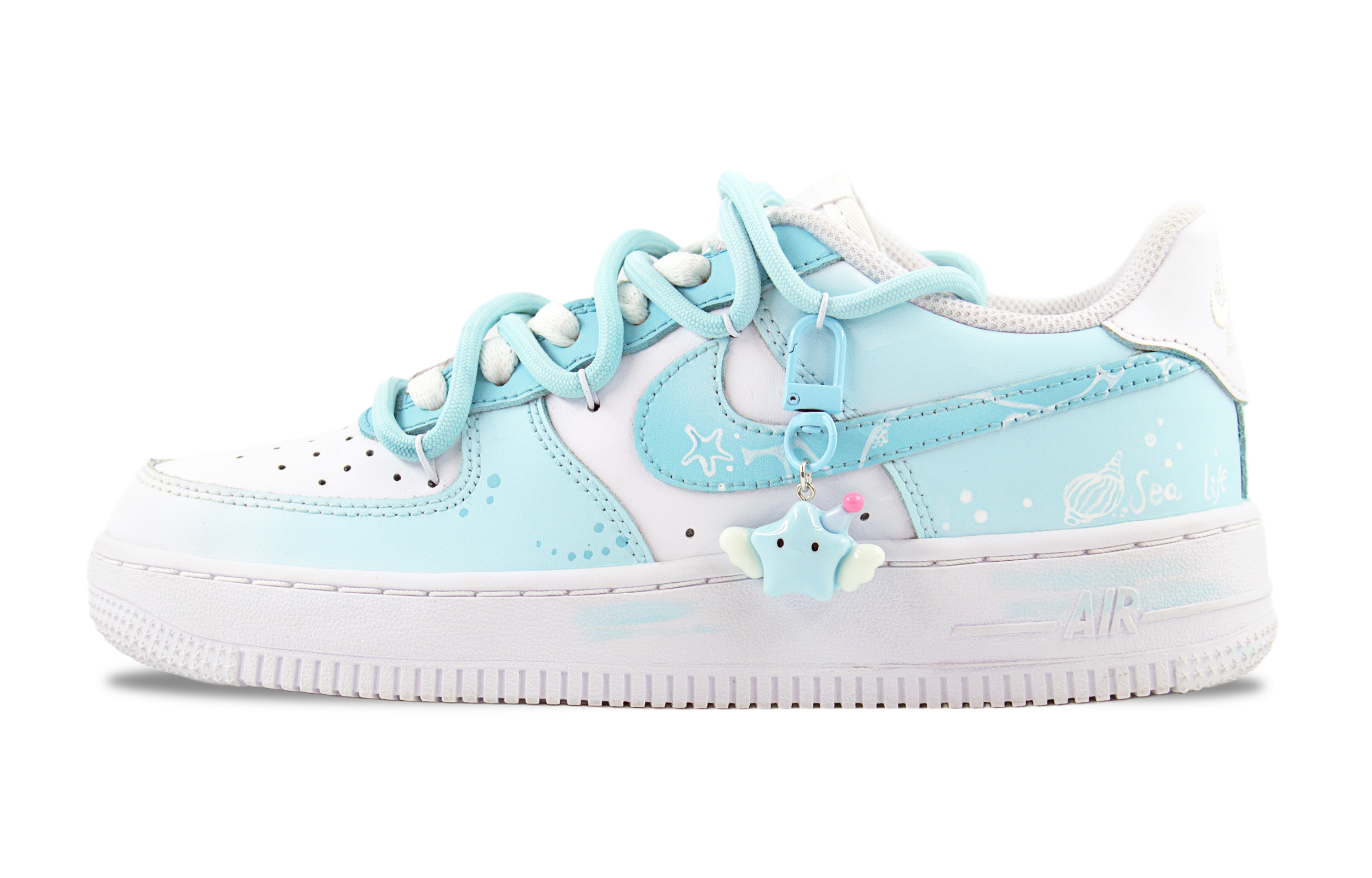 

Детские кроссовки для скейтбординга Air Force 1 для начальной школы Nike, Light Cyan