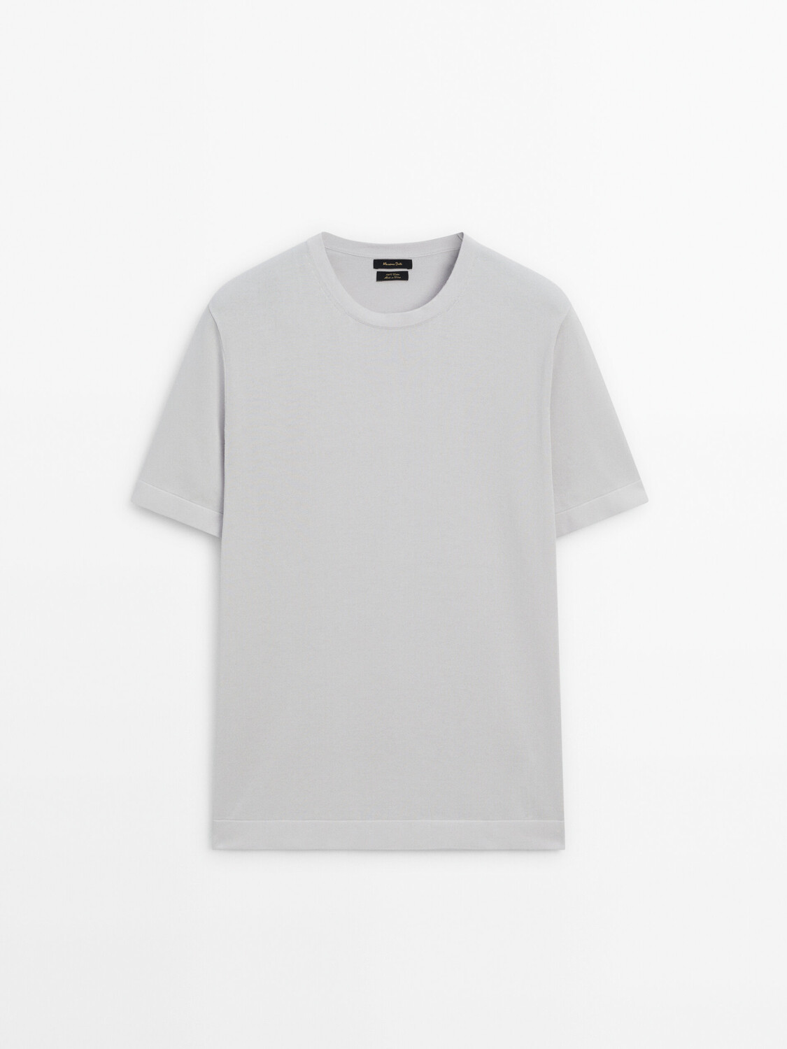 

Трикотажная футболка с короткими рукавами из 100% хлопка Massimo Dutti, серый