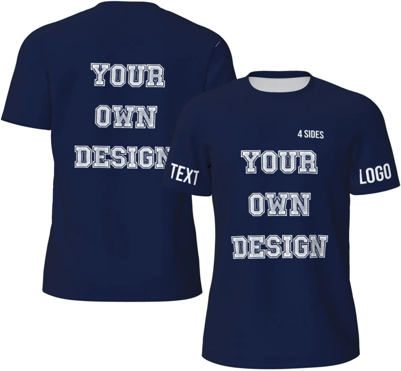 

Футболка Custom с принтом на 4 сторонах, мужская, с логотипом