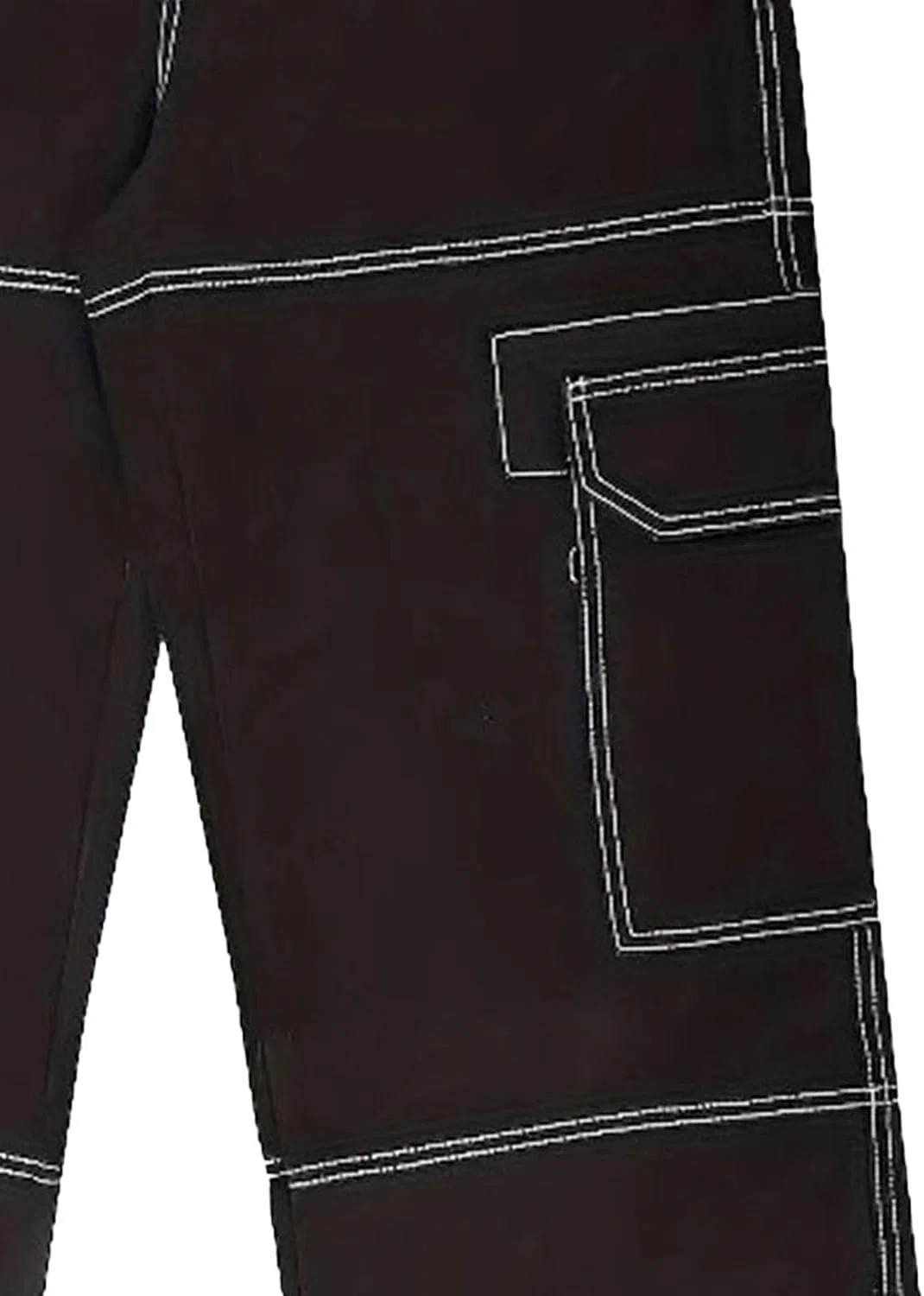 Джинсы свободные, Baggy Cargo, Black — фото 4