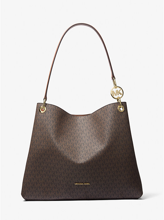 

Большая сумка через плечо с фирменным логотипом Christina Michael Kors, коричневый