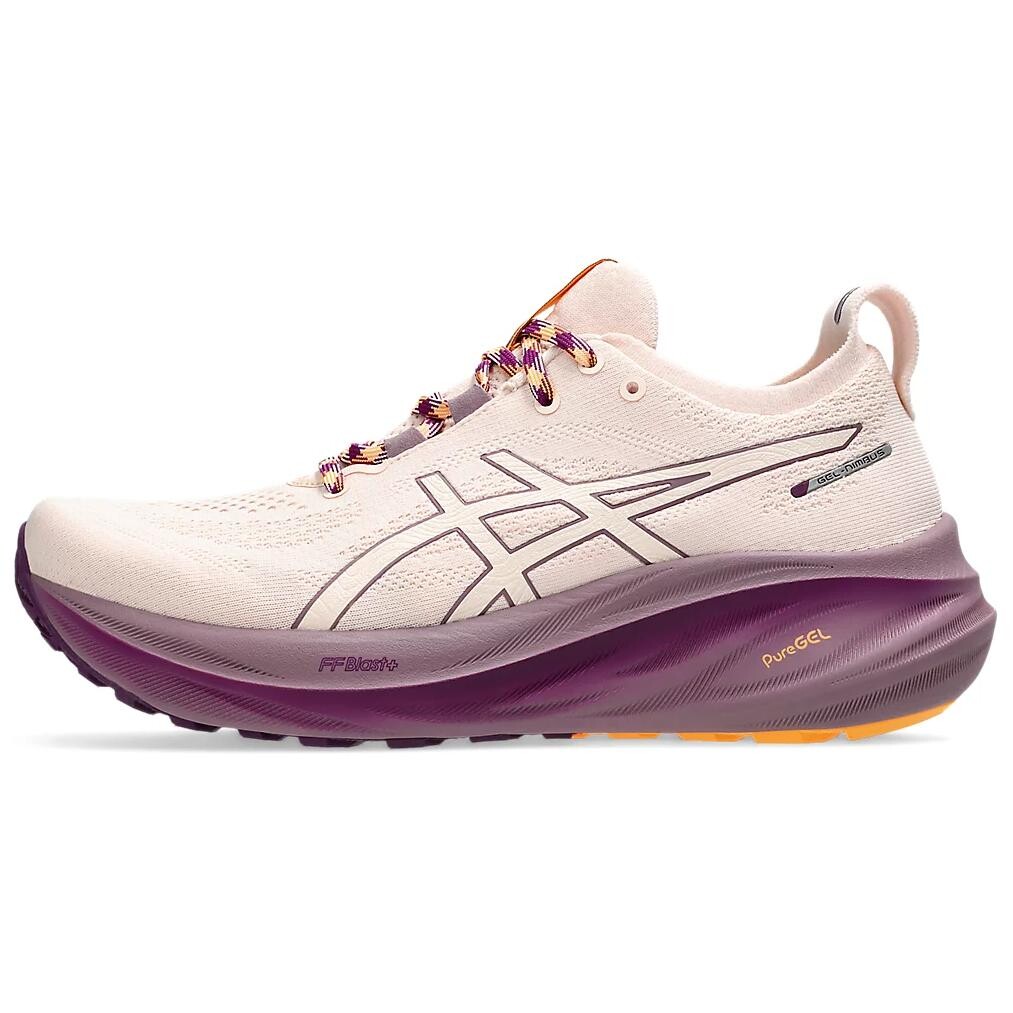 

Кроссовки женские GEL-NIMBUS 26 с низким верхом бежевые/розово-фиолетовые Asics