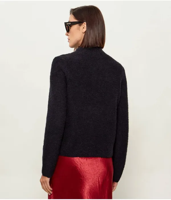 Шерстяной свитер Furrina с полуводолазкой regular fit Boss, черный — фото 3