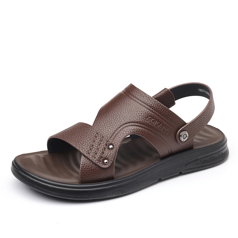 

AOKANG Мужские пляжные сандалии коричневые, цвет Brown