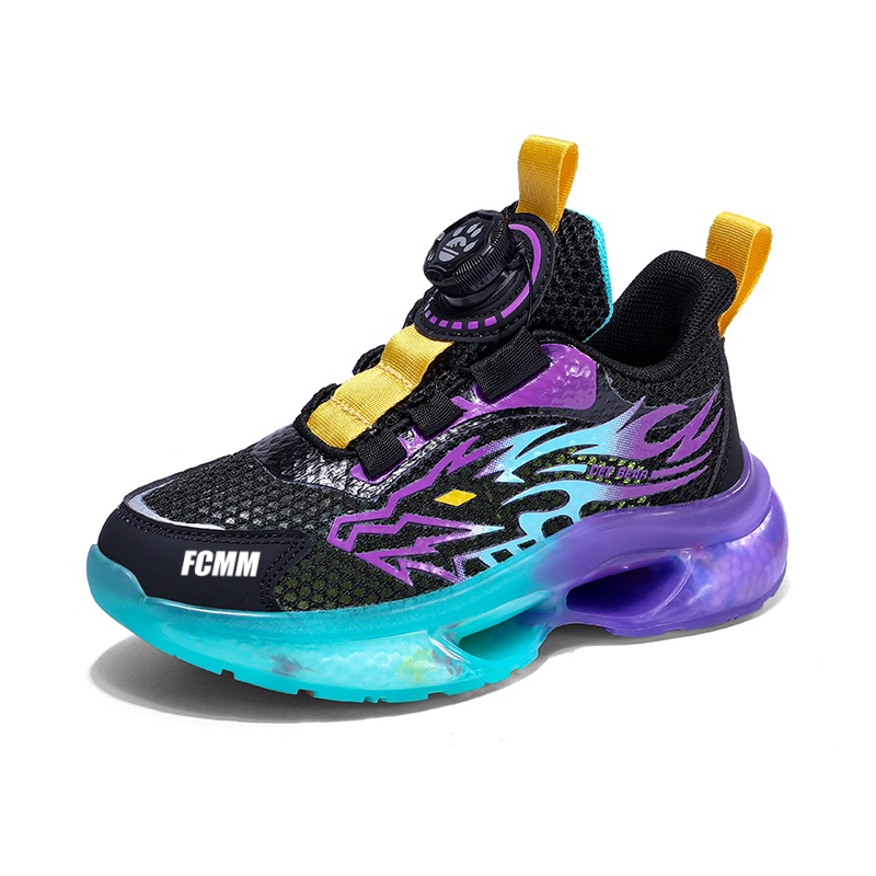 

Баскетбольные кроссовки с низкой амортизацией и износостойкостью для детей FCMM, черный/фиолетовый