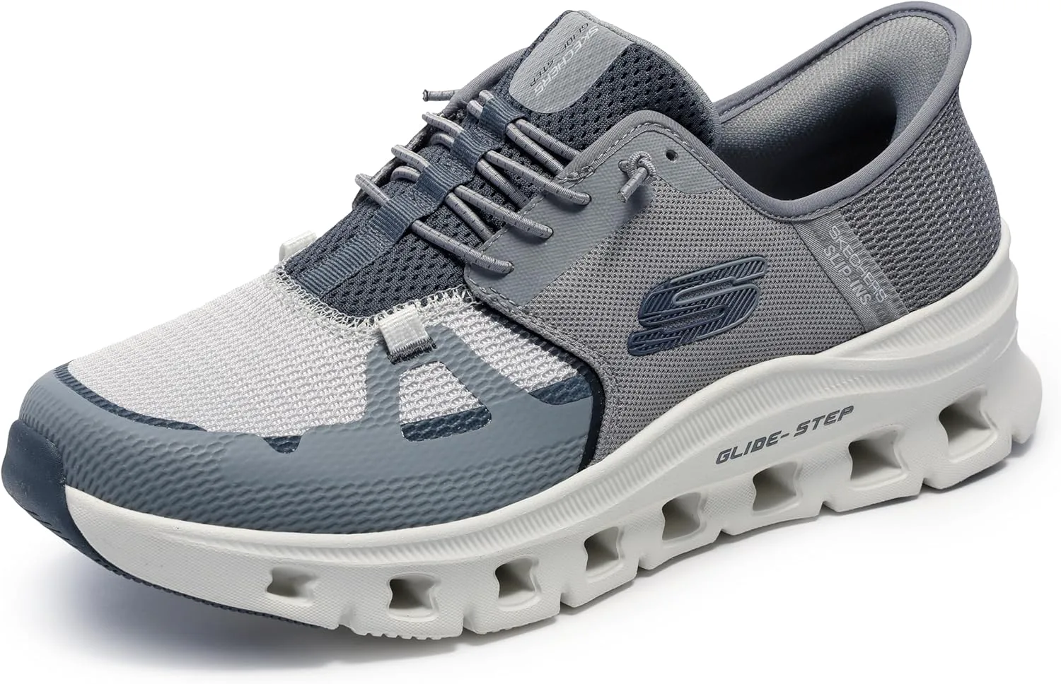 

Мужские кроссовки Skechers Glide-Step Pro с удобной посадкой без шнурков, серый