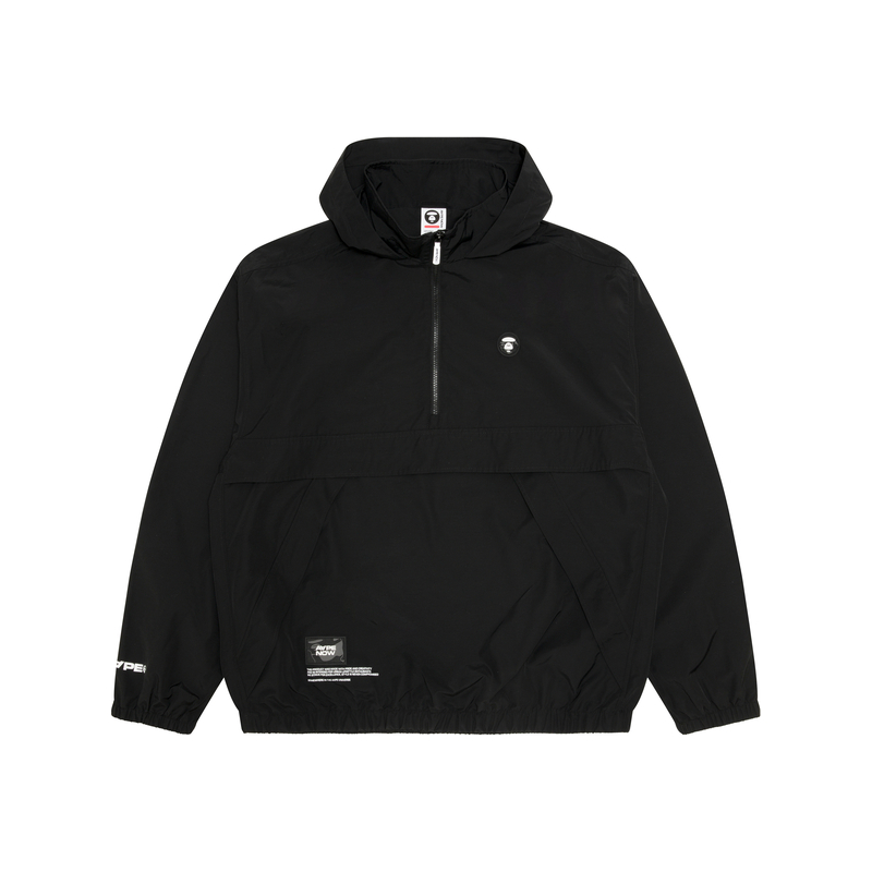 

Aape Полузастёгивающаяся куртка A Bathing APE с логотипом Moonface, Black BKX