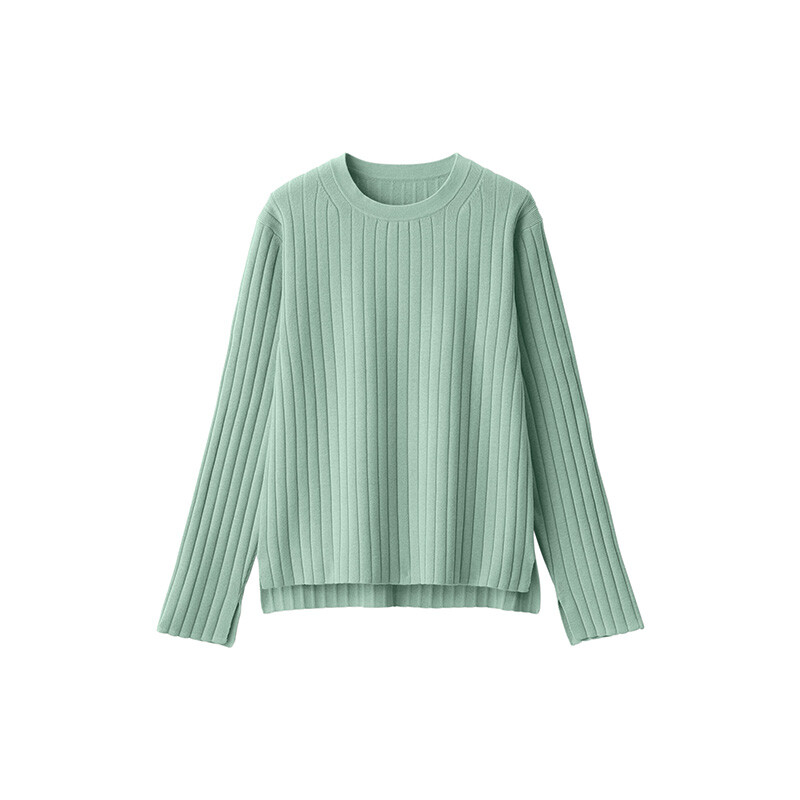 

Свитер женский Muji с круглым вырезом и длинными рукавами, светло-фиолетовый