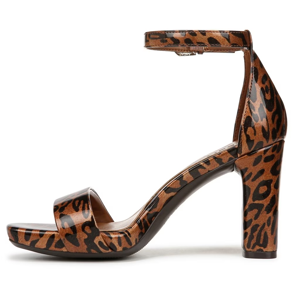 Босоножки на каблуке Joy dress sandal от Naturalizer, леопардовый принт из искусственной кожи — фото 4
