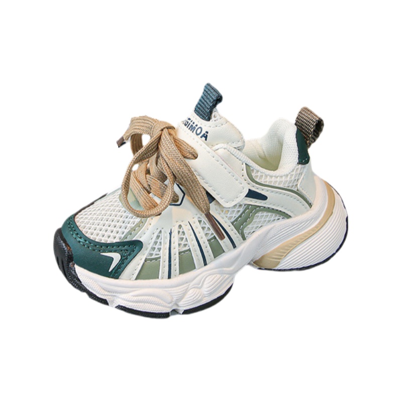 

Износостойкие дышащие низкие повседневные детские кроссовки для детей 3-7 лет Neon, зеленый