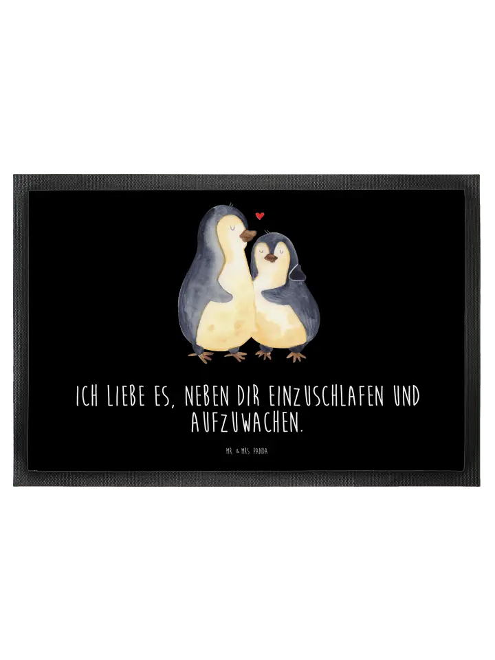 

Коврик Mr & Mrs Panda Pinguine Einschlafen, черный
