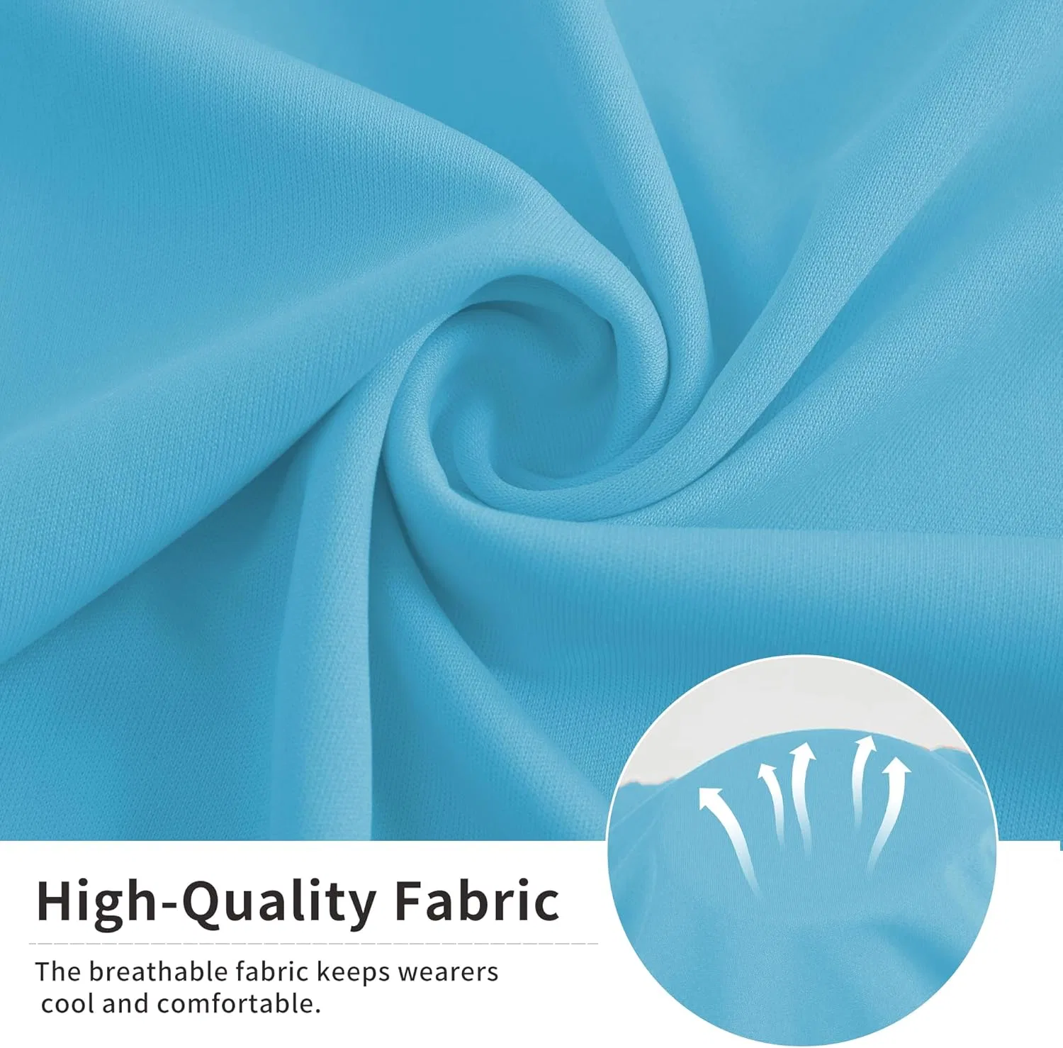 Футболка для мальчиков и девочек с UPF 50+, LETAOTAO, Baby Blue — фото 4