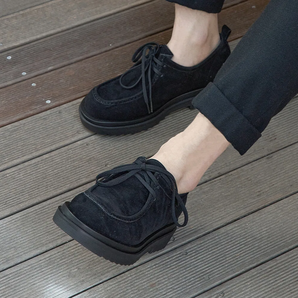 Мужские лоферы SHOEHI Colin Lace-up из искусственной кожи чёрные
