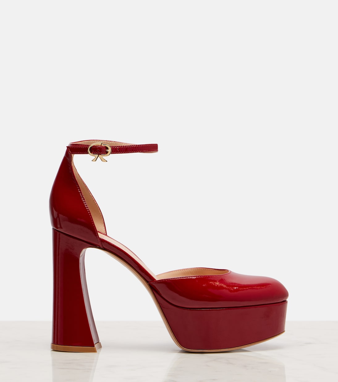 Хилари 100 лакированные туфли на платформе Gianvito Rossi, Nuit Rouge — фото 4