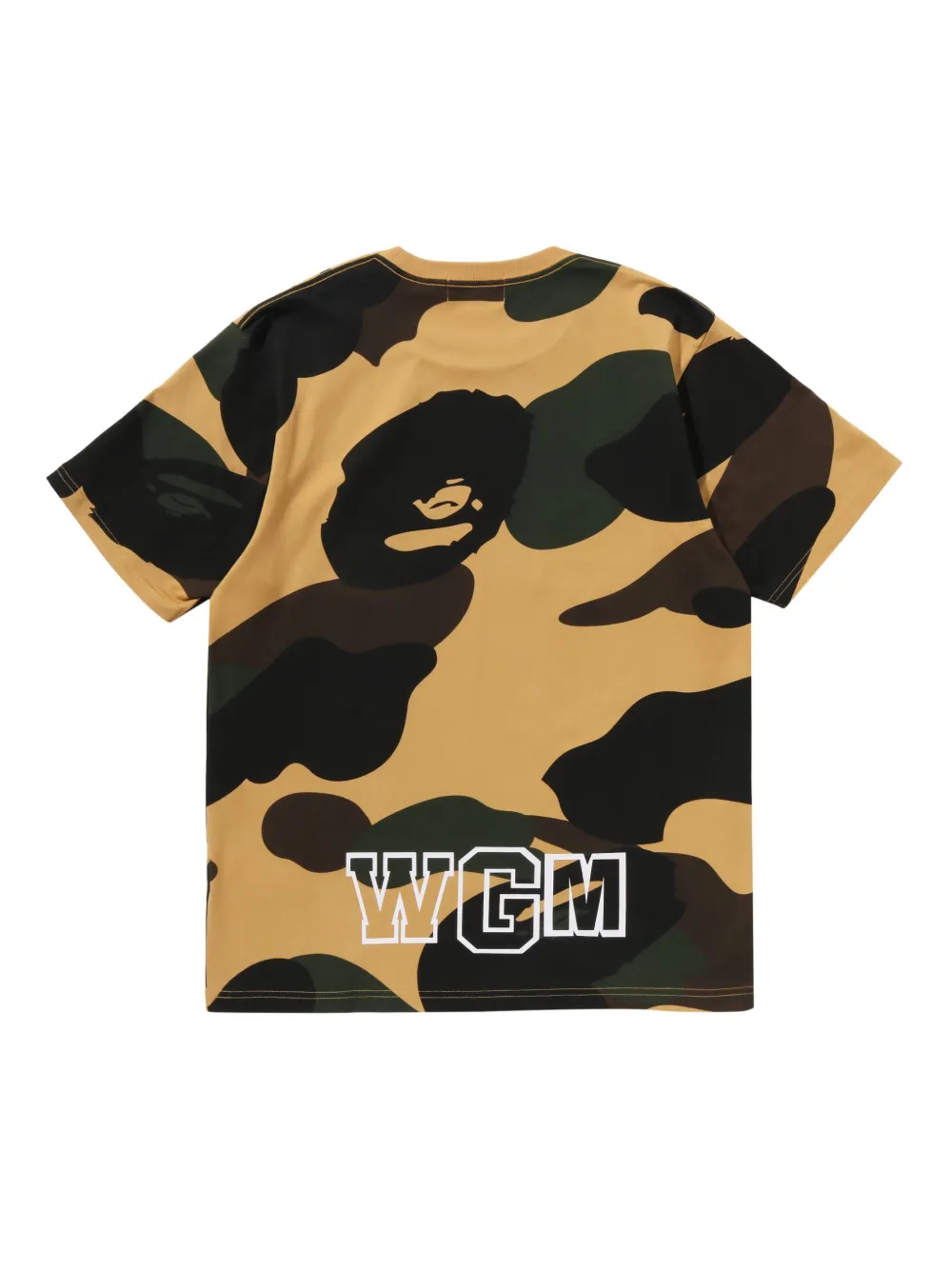 Камуфляжная футболка «Атака акулы» A BATHING APE, желтый — фото 2