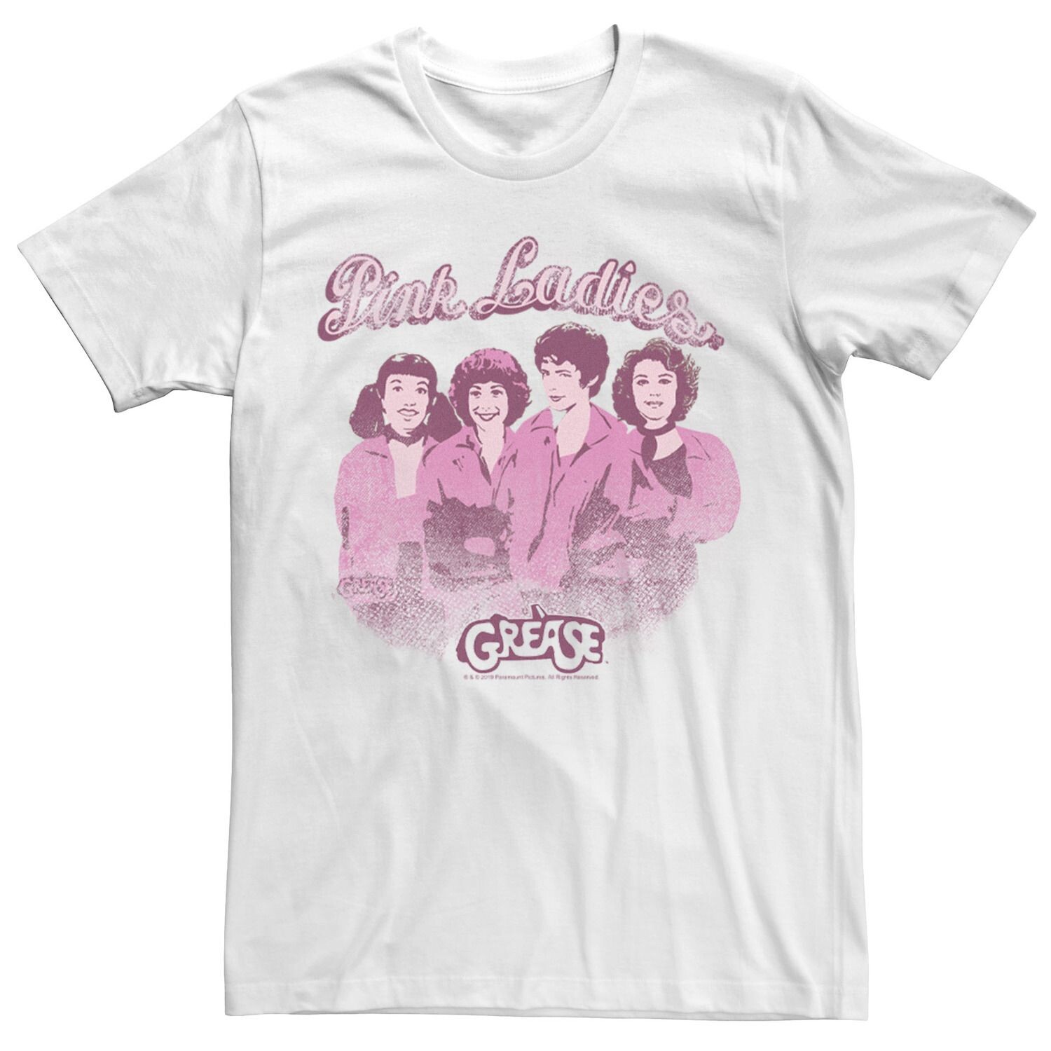 

Мужская розовая женская футболка с потертостями и портретом Grease Licensed Character, Розовый, Мужская розовая женская футболка с потертостями и портретом Grease Licensed Character