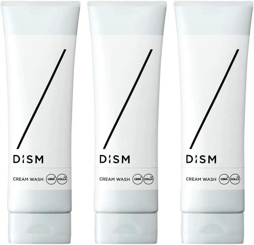 Набор для умывания Dism Cream Wash 3 шт., ниацинамид, карнозин, 200 мл, белый
