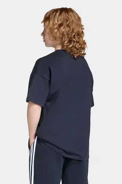 Футболка детская из хлопка T-shirt bawełniany dziecięcy Adidas Originals, черный — фото 3