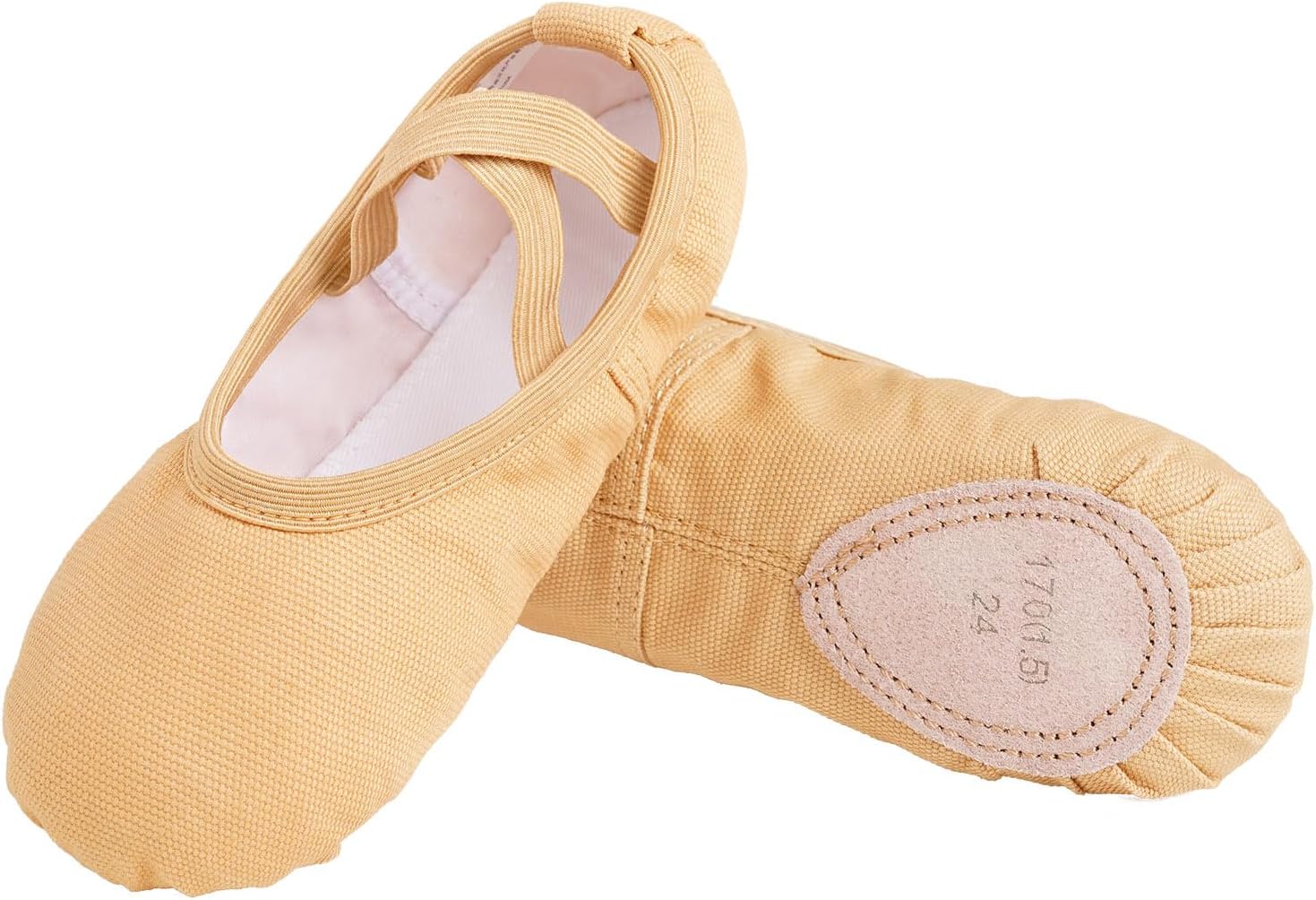 

Балетки из канвы для девочек, балетки для малышей/детей/подростков/взрослых Lovdaswi, Tan