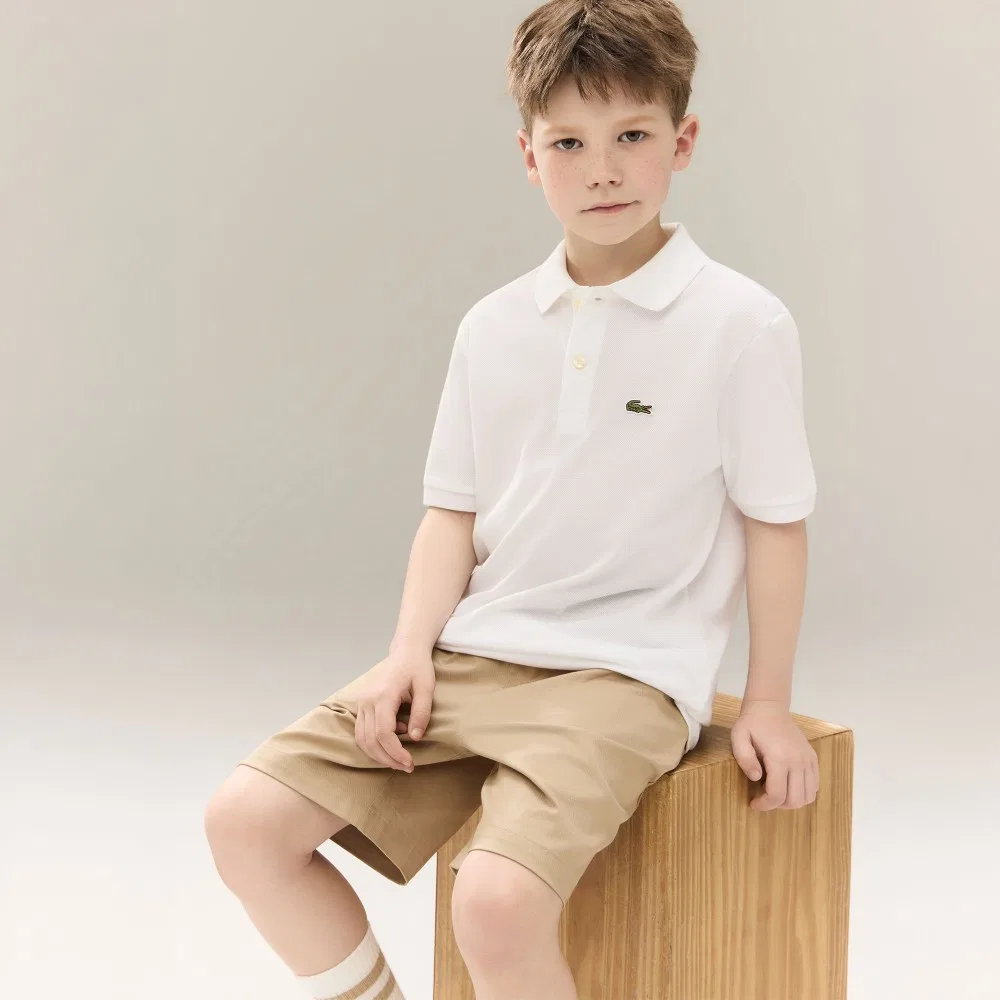 Детские шорты-бермуды бежевые от Lacoste