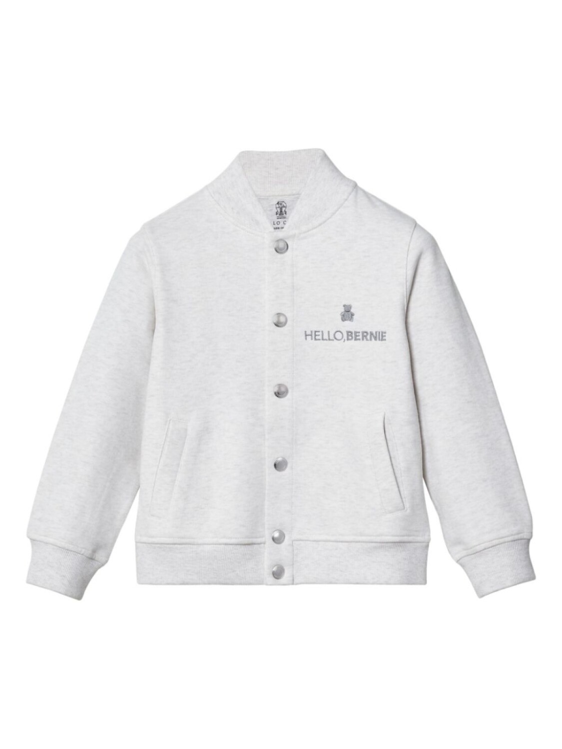 

Brunello Cucinelli Kids бомбер с вышитым логотипом, белый