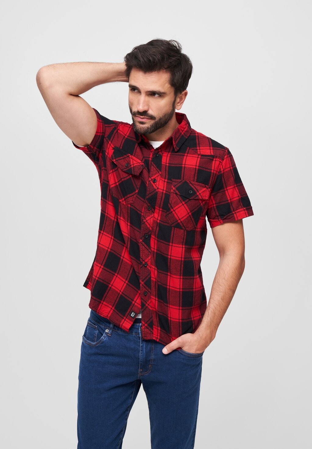 

Рубашка Checkshirthalfsleeve Brandit, цвет redblackwhite