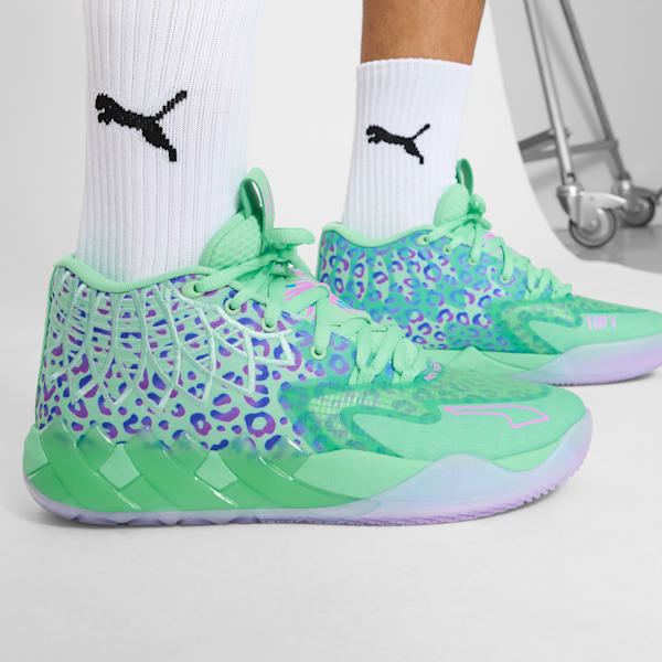 Мужские баскетбольные кроссовки Puma X Lamelo Ball Mb.01 Alien Safari, зеленый — фото 2
