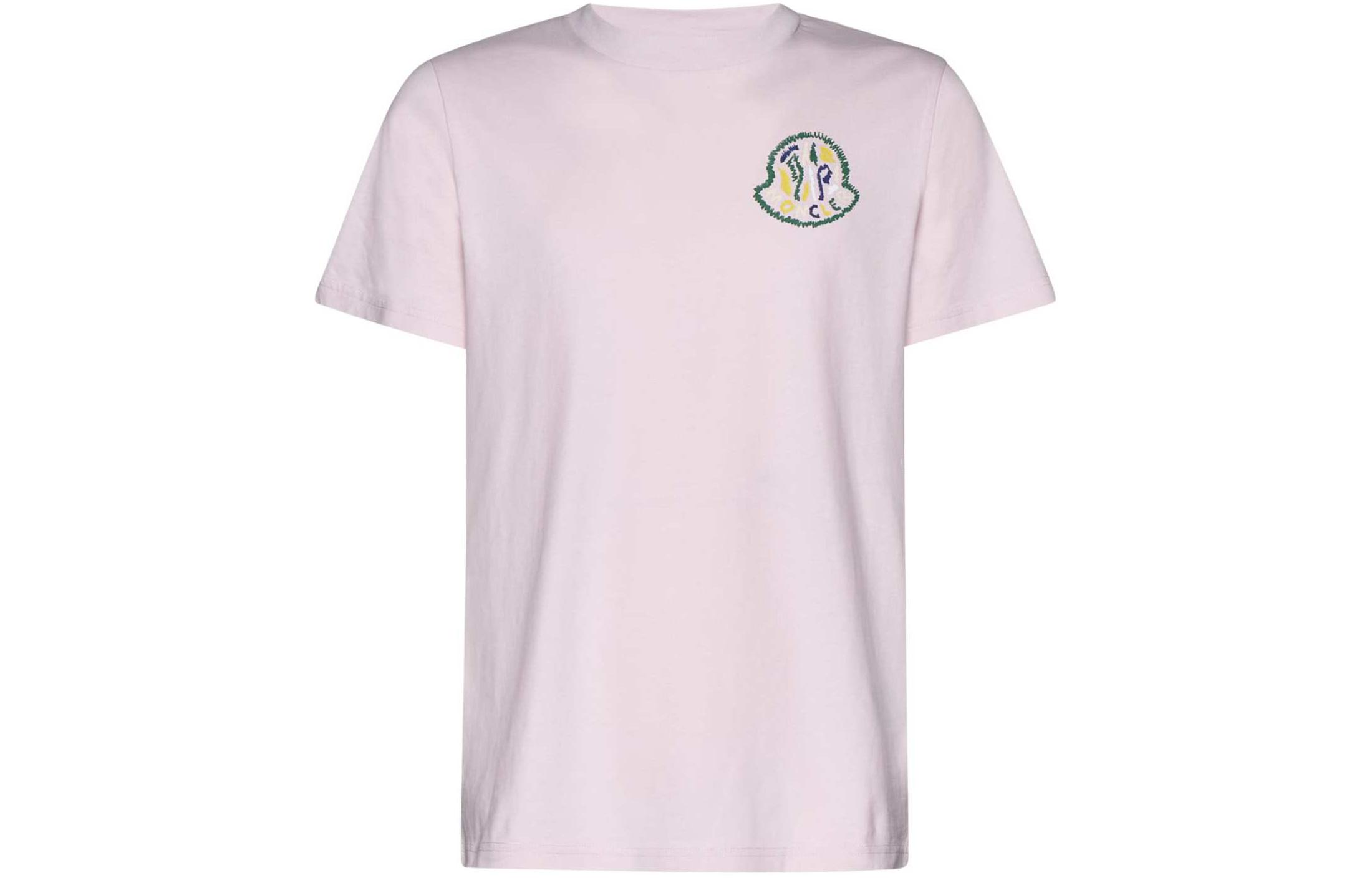 

Футболка с логотипом Moncler, светло-розовая