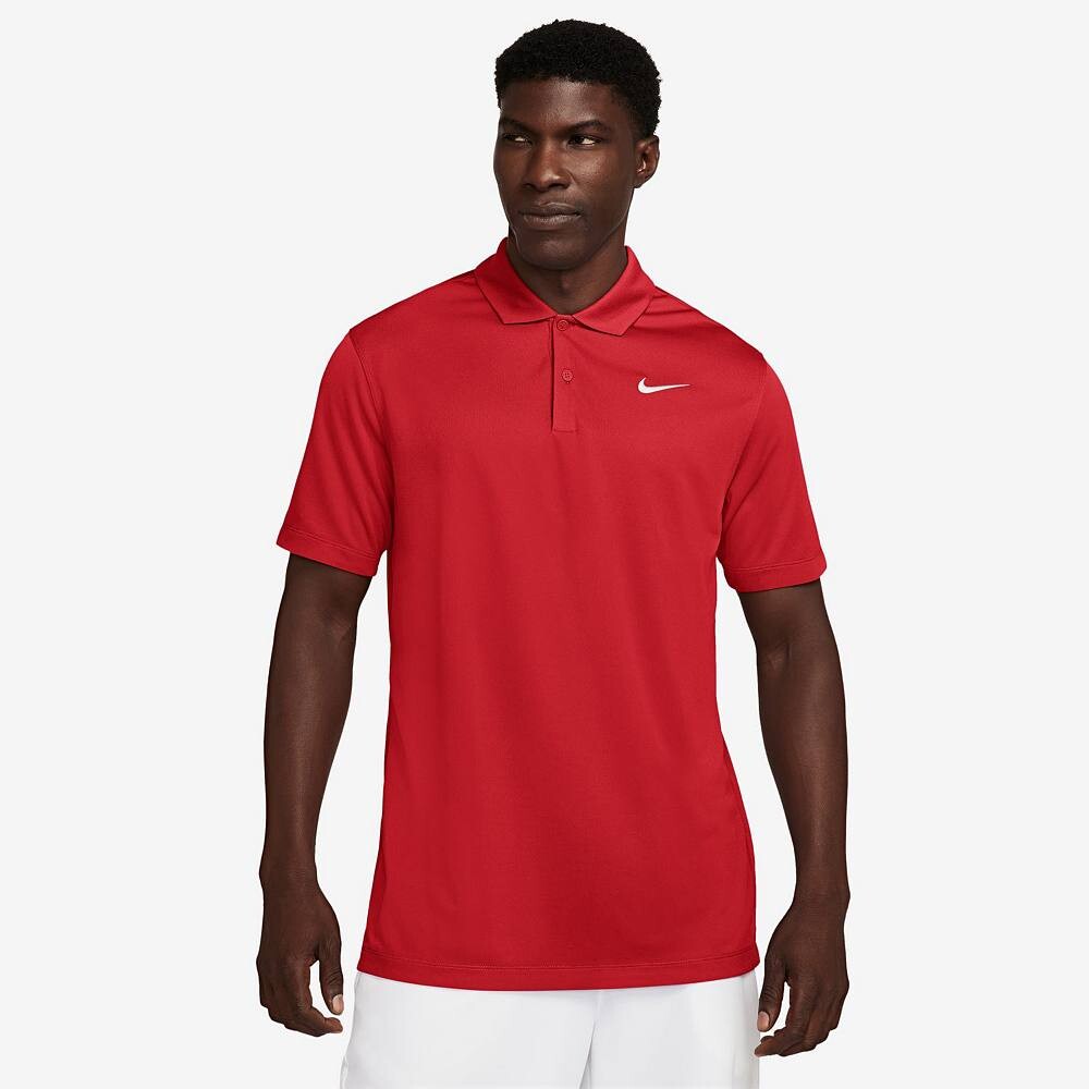 

Мужская рубашка-поло для гольфа Nike Solid Dri-FIT, цвет University Red
