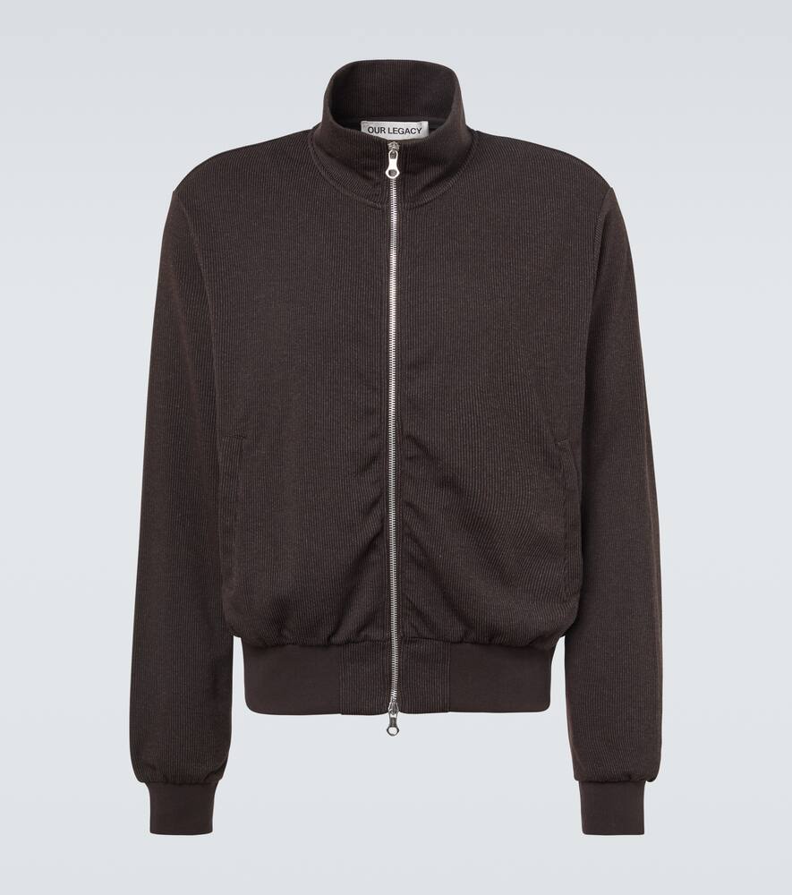 

Бомбер Mob из ребристого трикотажа с добавлением хлопка Our Legacy, Track and Field Pinstripe