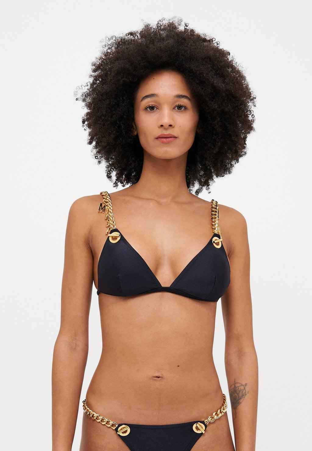 

Верх бикини TRIANGOLO MOSCHINO SWIM, черный