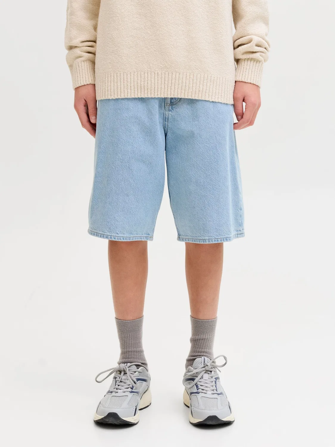 Шорты джинсовые baggy fit, JACK & JONES Junior, джинсовый синий — фото 3