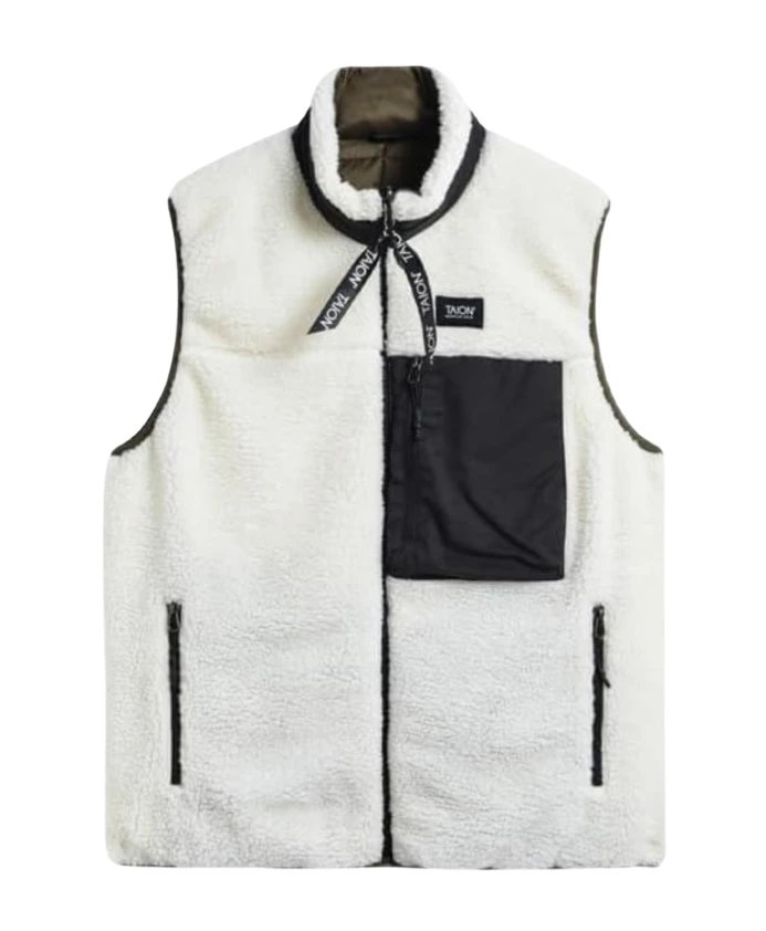 

Легкий пуховый жилет с высоким воротником Taion, бежевый