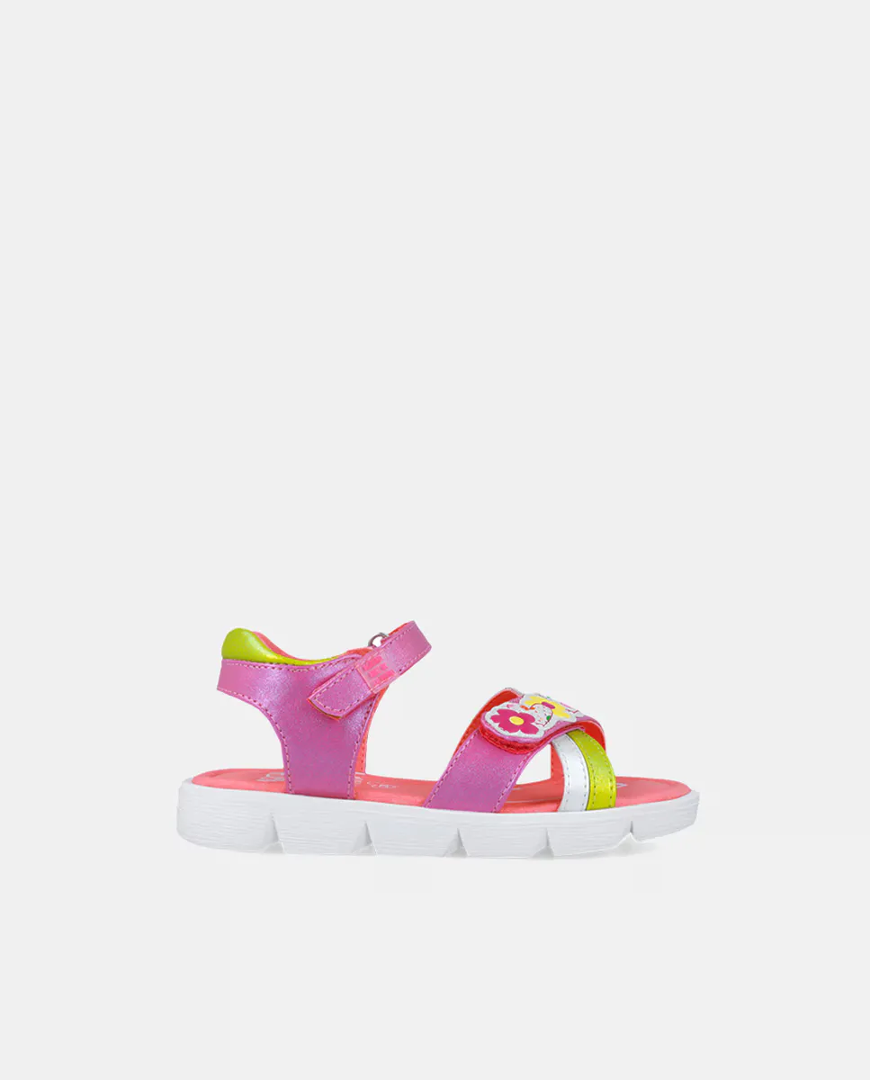 

Босоножки цвета фуксии с украшением на союзке для девочек Agatha Ruiz de la Prada, фуксия