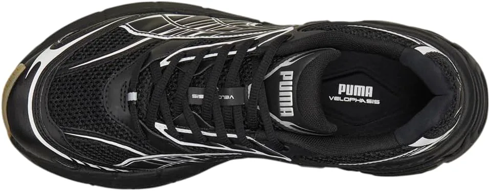 Мужские кроссовки PUMA Velophasis с поэтапной шнуровкой - серые, черный — фото 4