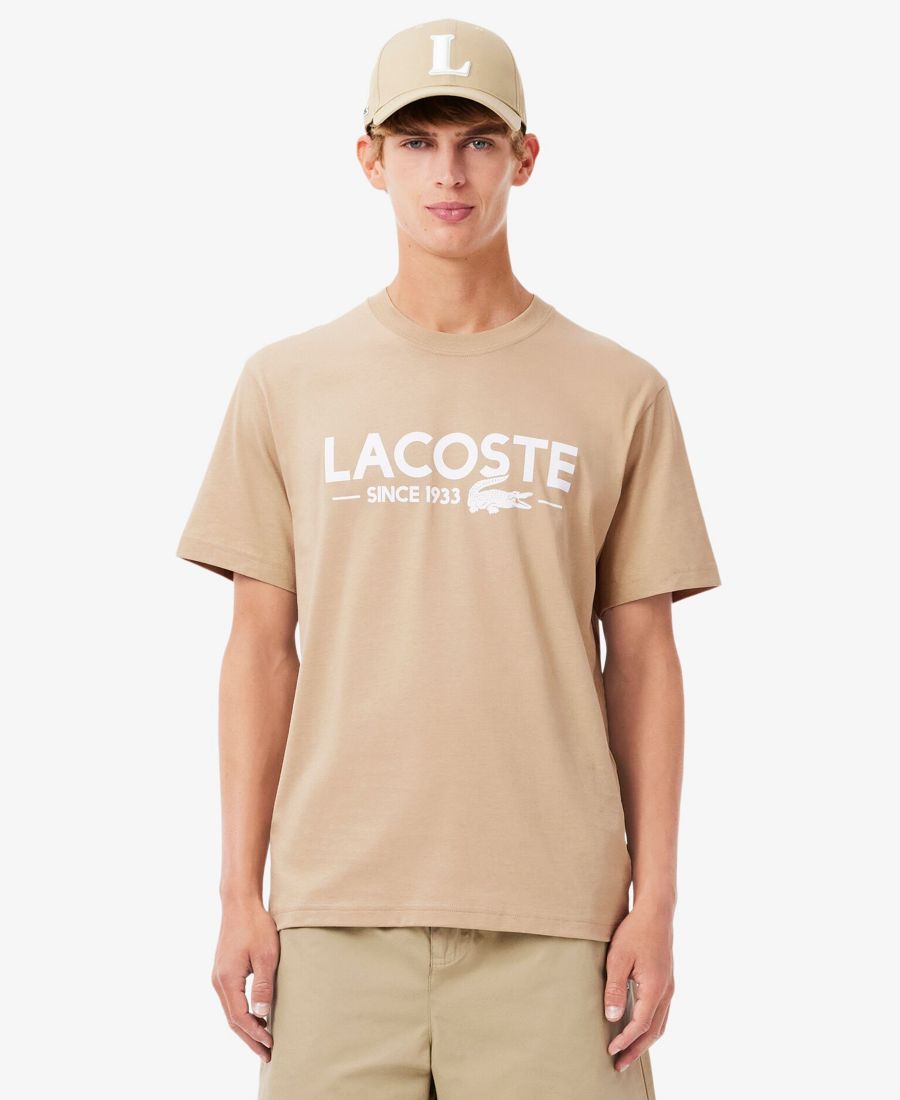 

Мужская классическая футболка с логотипом и графическим рисунком Lacoste, 02S VIENNE
