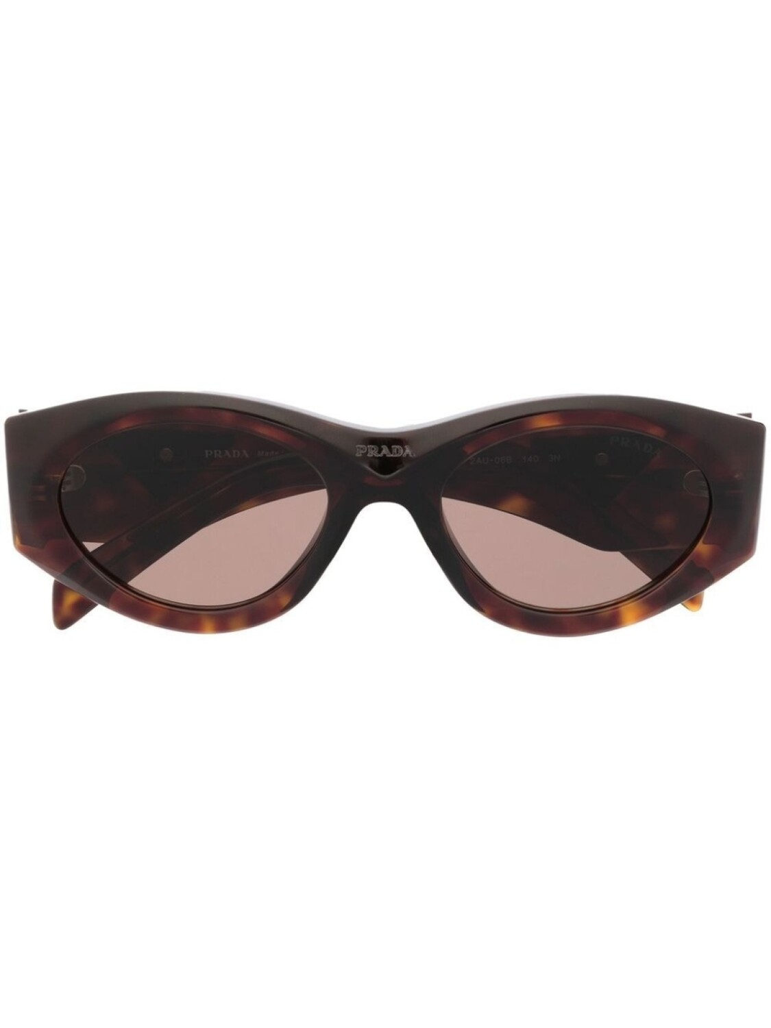 

Prada Eyewear солнцезащитные очки в овальной оправе, коричневый