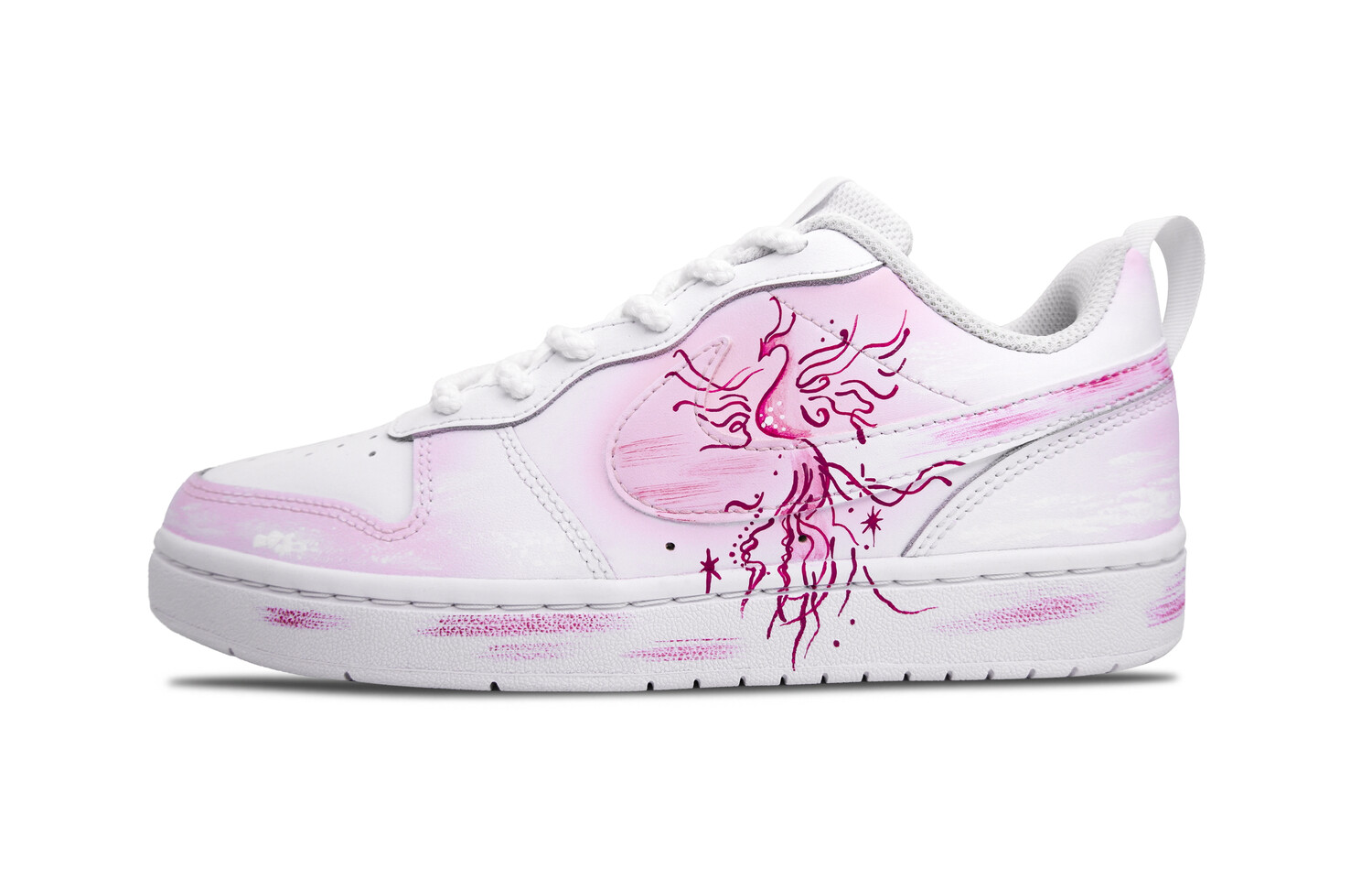 

Кроссовки Nike Court Burrow Skateboarding Shoes Women's Low-top Pink, розовый