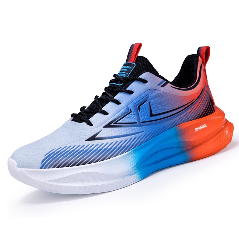 

Низкие повседневные туфли мужские King Jinmai, White Blue Orange
