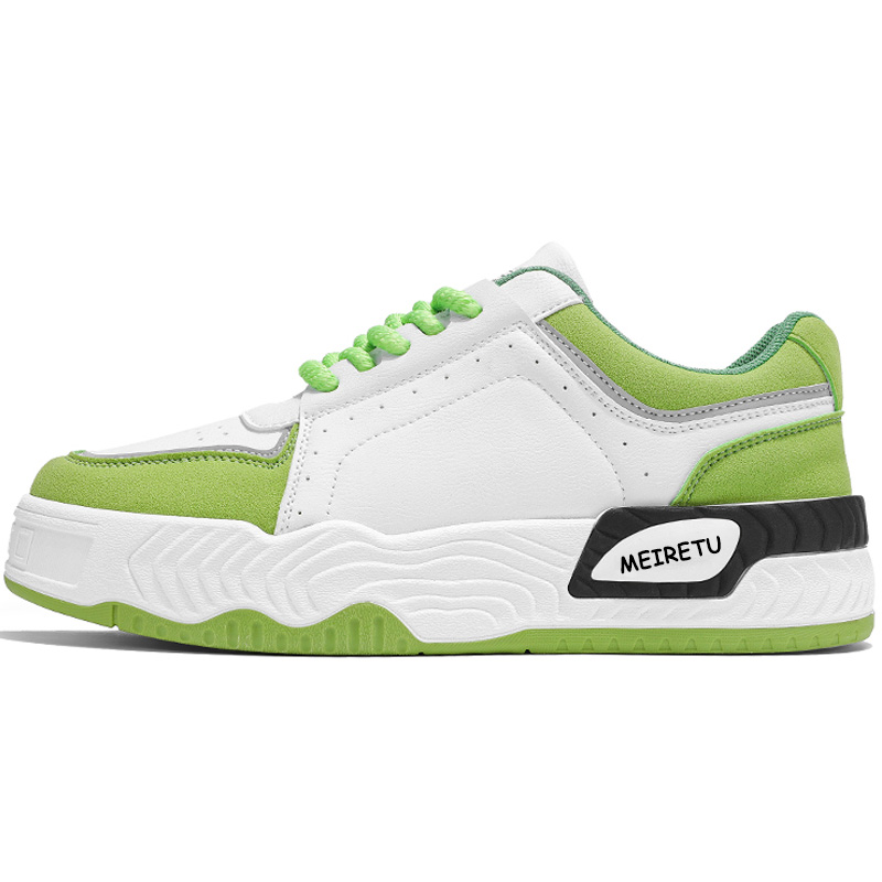 

Кроссовки Slip Resistant, Abrasion Resistant, And Balanced Low Top Skateboard Shoes Men's Meiretu, белый/черный
