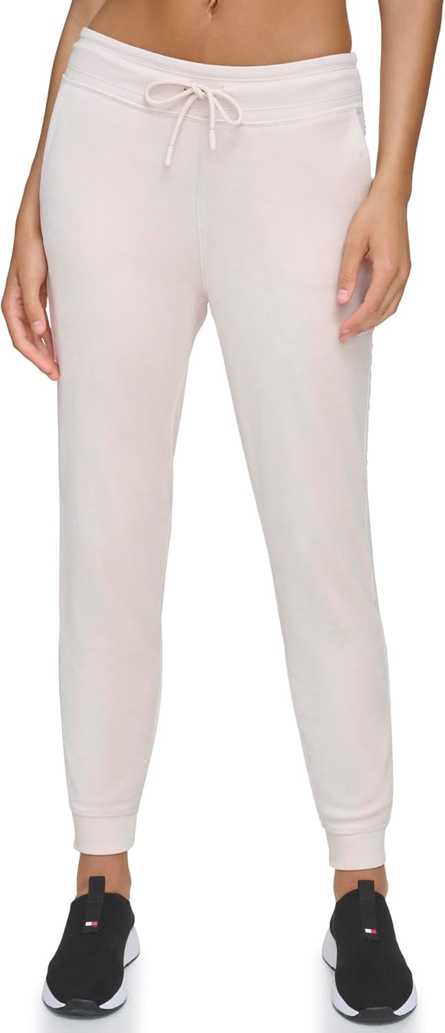 

Женские облегающие велюровые брюки-джоггеры Tommy Hilfiger, Pebble