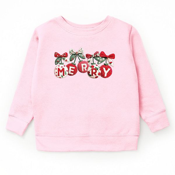 

Молодежная толстовка с принтом в виде новогодних украшений The Juniper Shop, Pink