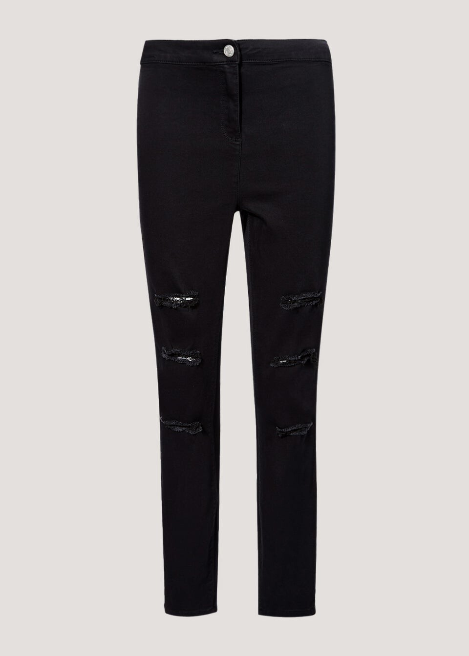 

Черные рваные джинсы Jessie с высокой талией Papaya Denim