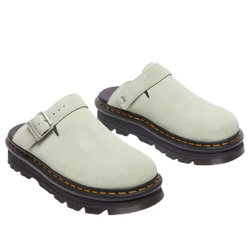 Сандалии Dr. Martens Zebzag Suede Casual Slingback Platform Mules 'Sage Green', зеленый — фото 2