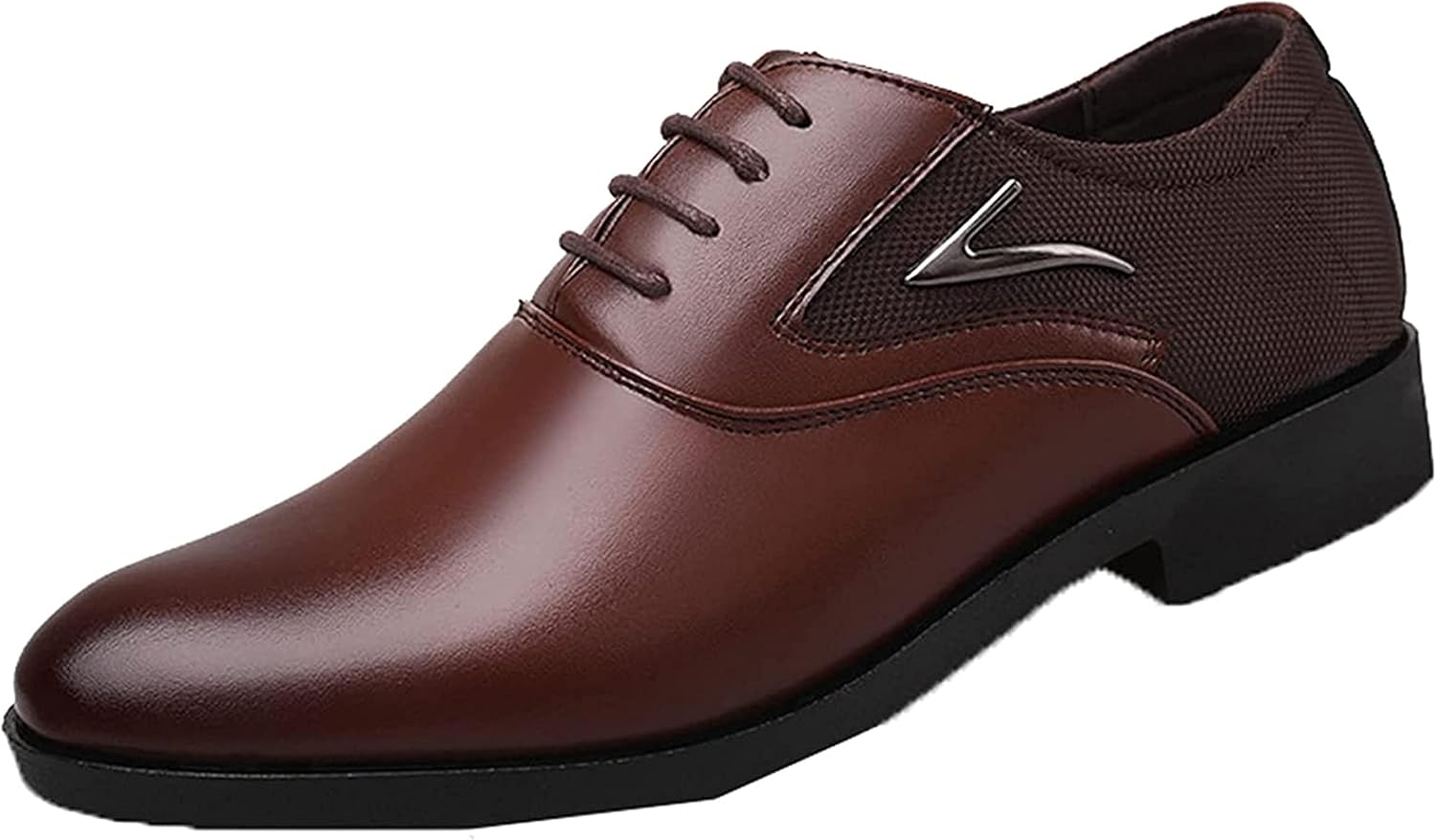 

Мужские официальные туфли Yiozoi: низкие оксфорды на шнуровке, на плоской подошве, для свадьбы, вечеринки, делового офиса, с острым носком, коричневый