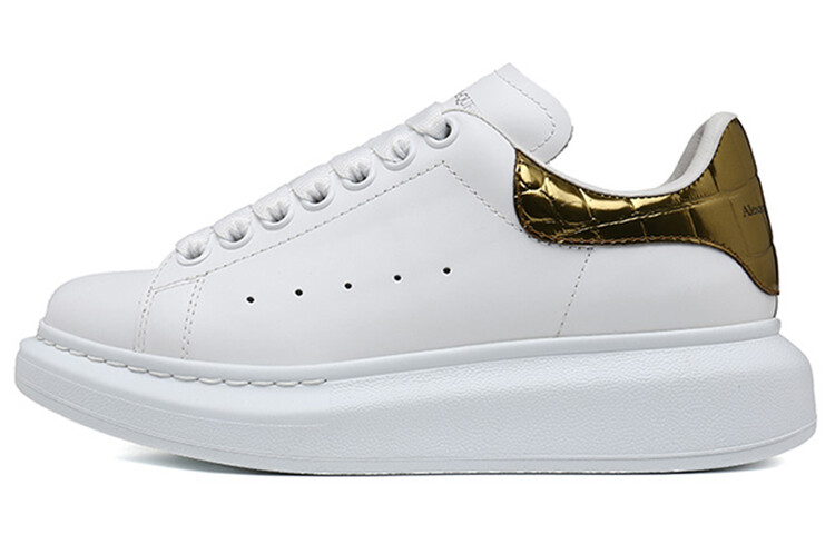 Кроссовки Alexander McQueen Oversized Gold Crocodile Women's