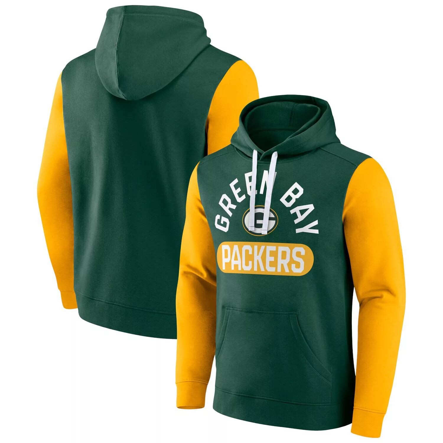 

Мужской фирменный зеленый пуловер с капюшоном Green Bay Packers Extra Point Fanatics