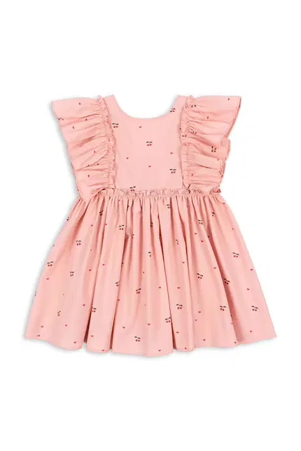 Платье с воланами EVIA FRILL DRESS Konges Sløjd, розовый — фото 2