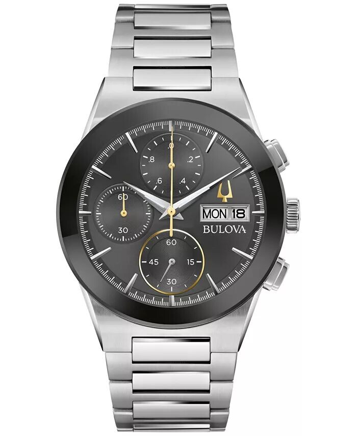 

Мужские часы-хронограф Modern Millennia с браслетом из нержавеющей стали, 41 мм Bulova
